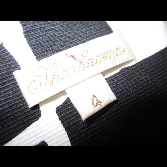 Shoshanna Fit and Flare Black and White Dress Sz 4 - Picture 8 of 8